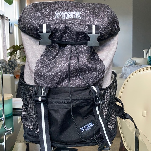 victoria secret gray backpack